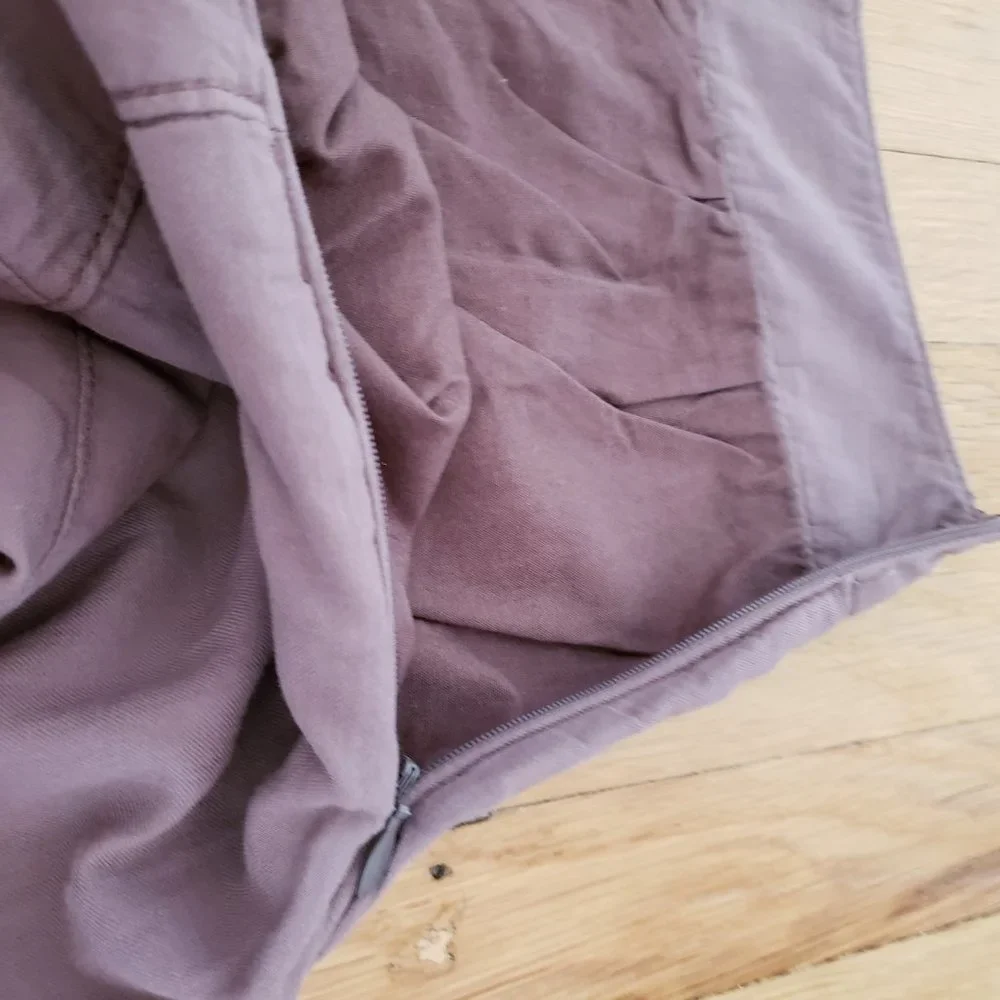 Ann Taylor Loft Muted Mauve Flared Skirt Size 6 Purple Side Zip Lined Cotton